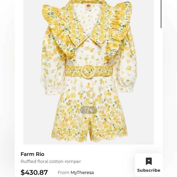 Farm Rio Mini Romper Small - Picture 1 of 5